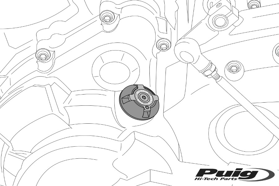 Plug oil cap PUIG 1292R Rosu M20x2,5