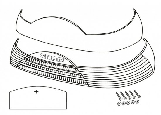 Benzi reflectorizante SHAD D1B465CAR Rosu for SH46