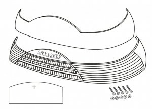 Benzi reflectorizante SHAD Rosu for SH46