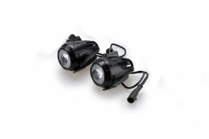 Auxiliary lights PUIG BEAM 3.0 Negru set with accessories, homologated