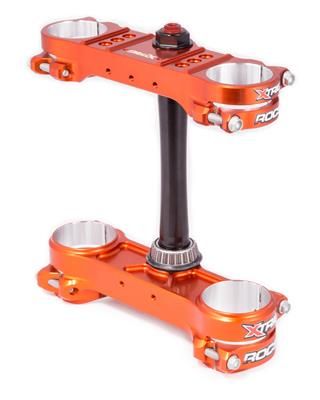 Triple clamp X-TRIG 40502009 ROCS PRO Portocaliu