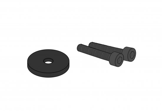 Mirror adaptor PUIG 21781N Negru to bar end