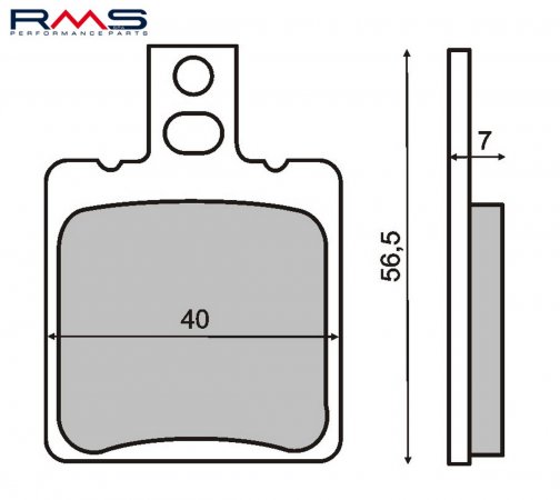 Placute de frana RMS 225100010 organic