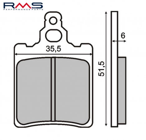 Placute de frana RMS 225100020 organic