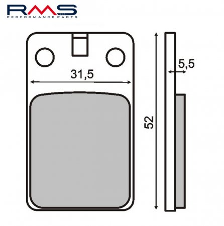 Placute de frana RMS 225100030 organic