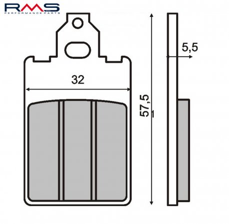 Placute de frana RMS 225100070 organic