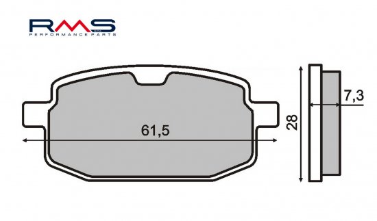 Placute de frana RMS 225100180 organic