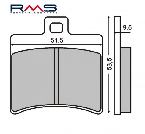 Placute de frana RMS 225100310 organic