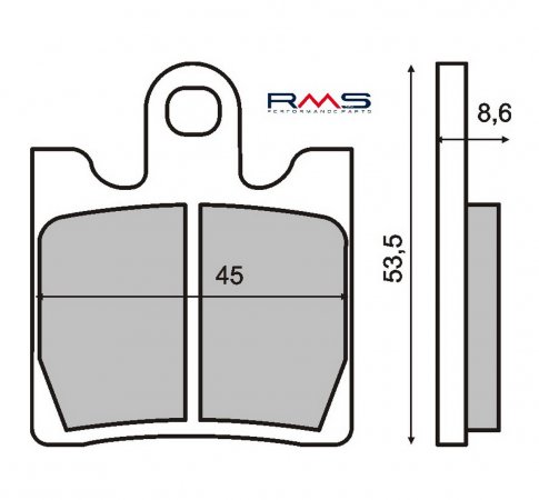 Placute de frana RMS 225100380 organic