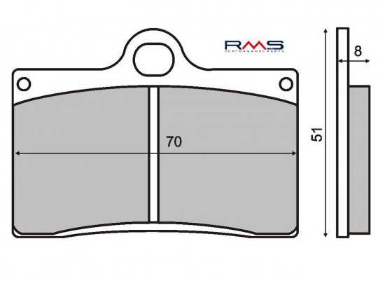 Placute de frana RMS 225100520 organic