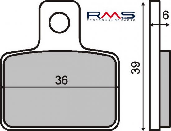 Placute de frana RMS 225100650 organic