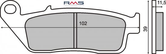 Placute de frana RMS 225100690 organic