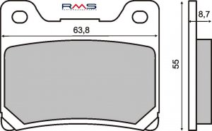 Placute de frana RMS organic