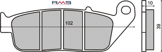 Placute de frana RMS 225100890 organic