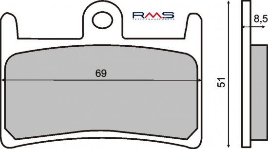 Placute de frana RMS 225101060 organic