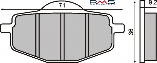 Placute de frana RMS organic pentru YAMAHA DT 125 R (1989-1992, 1999-2000)