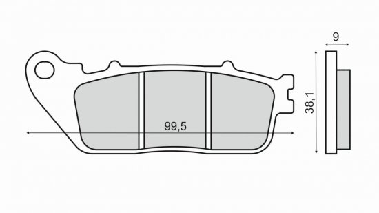 Placute de frana RMS 225103050 organic