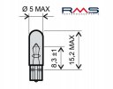 Bec RMS 246510275 12V 2,3W, T5 Alb