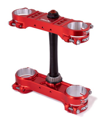 Triple clamp X-TRIG 40803002 ROCS PRO Rosu