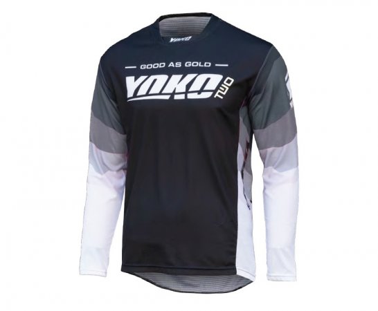 MX jersey YOKO TWO black/white/grey XXL