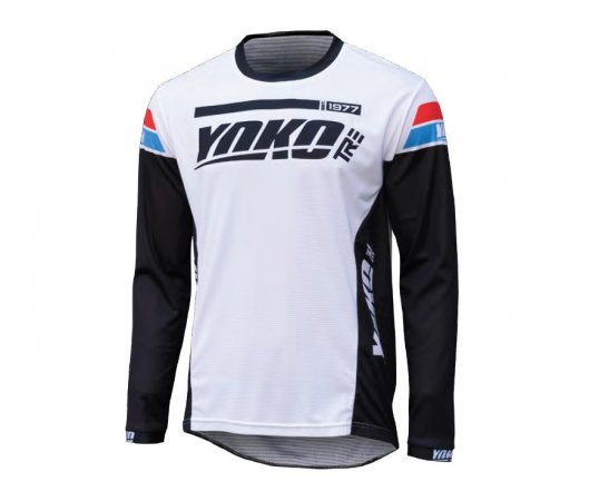 MX jersey YOKO TRE alb/negru S