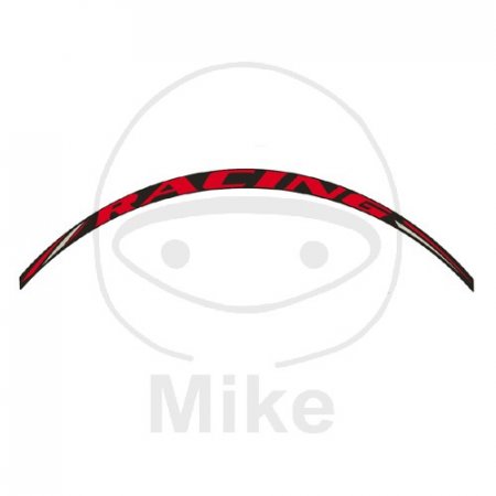 Wheel rim sticker JMT racing reflective red