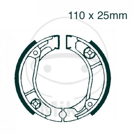 Brake shoe set EBC H353 inclusiv arcurile