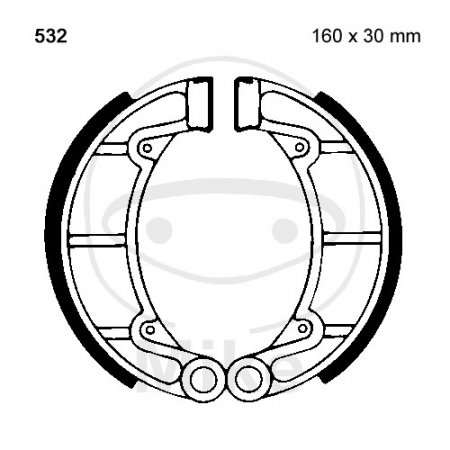 Brake shoe set EBC Y532 inclusiv arcurile