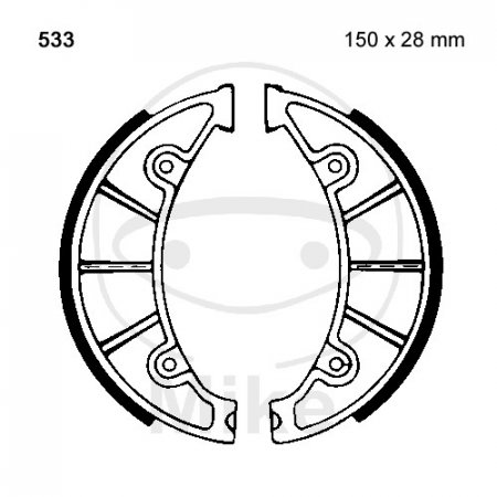 Brake shoe set EBC Y533 inclusiv arcurile