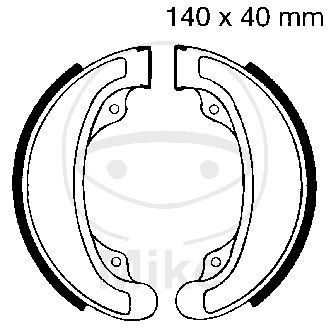 Brake shoe set EBC H313 inclusiv arcurile