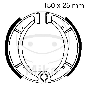 Brake shoe set EBC Y510 inclusiv arcurile