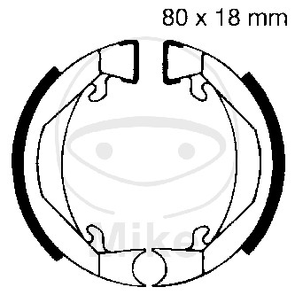 Brake shoe set EBC H322 inclusiv arcurile