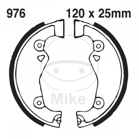 Brake shoe set EBC 976 inclusiv arcurile