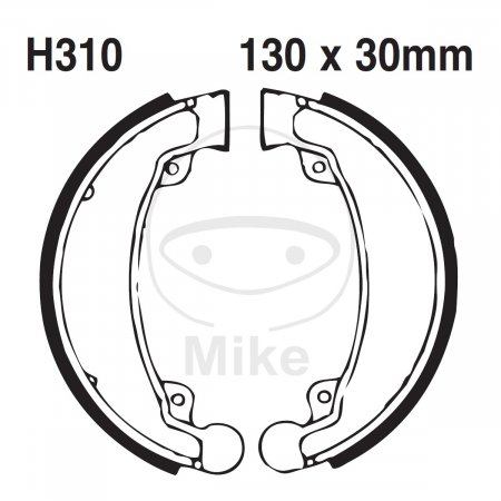 Brake shoe set EBC H310G canelati inclusiv arcurile