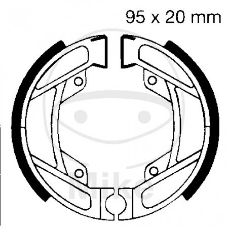 Brake shoe set EBC H334 inclusiv arcurile