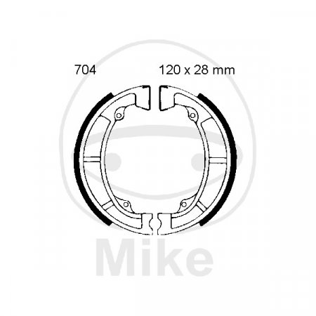 Brake shoe set EBC K704 inclusiv arcurile