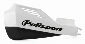 Handguard POLISPORT MX ROCKS with lever mounting system Alb