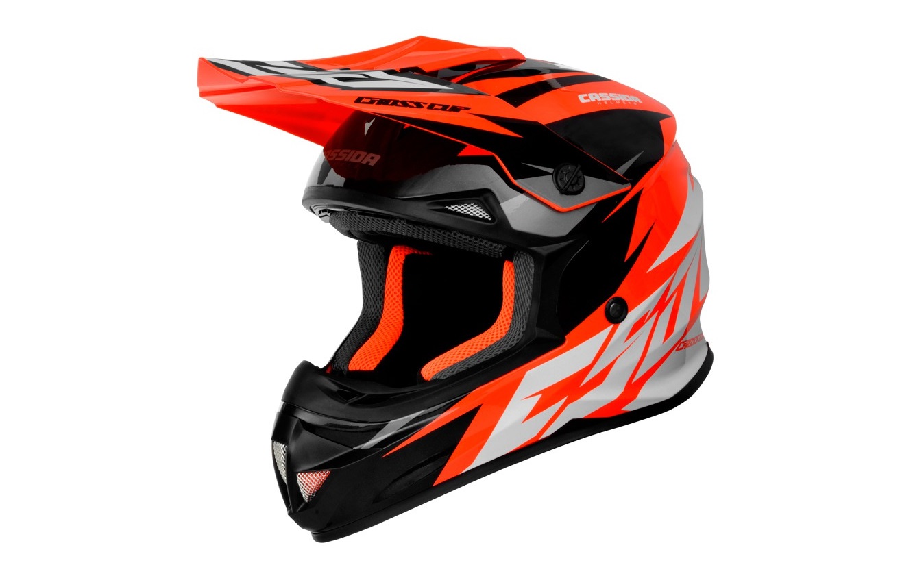 Casca motocros CASSIDA CROSS CUP TWO orange fluo/ white/ black/ grey 2XL