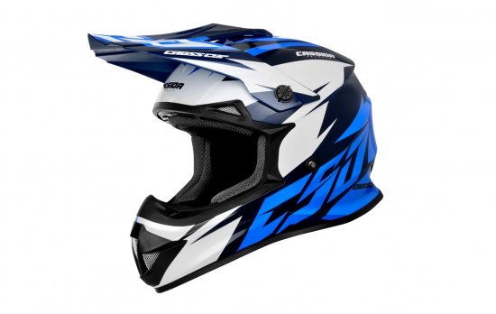 Casca motocros CASSIDA CROSS CUP TWO blue/ dark blue/ white L pentru HONDA CA 125 Rebel