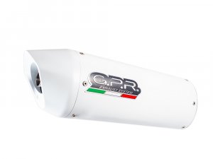 Dual slip-on exhaust GPR ALBUS White glossy including removable db killers, link pipes and catalysts