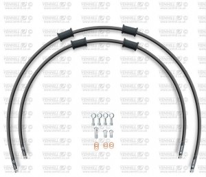 CROSSOVER Front brake hose kit Venhill SUZ-10021F-BK POWERHOSEPLUS (2 conducte in kit) Black hoses, chromed fittings