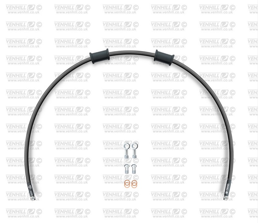 Kit conducta frana spate Venhill YAM-10005R-BK POWERHOSEPLUS (1 conducta in kit) Black hoses, chromed fittings