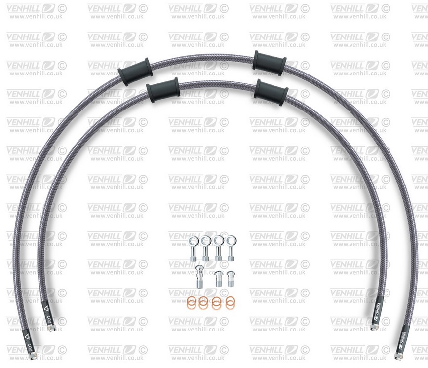 CROSSOVER Front brake hose kit Venhill SUZ-10021F POWERHOSEPLUS (2 conducte in kit) Clear hoses, chromed fittings