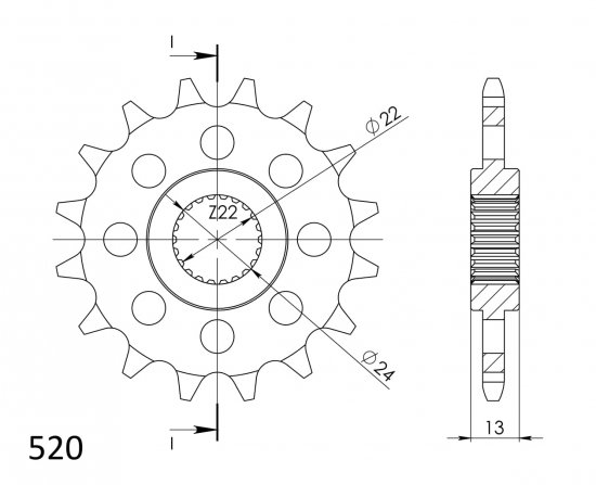 Pinion fata SUPERSPROX CST-1126:17 17T, 520