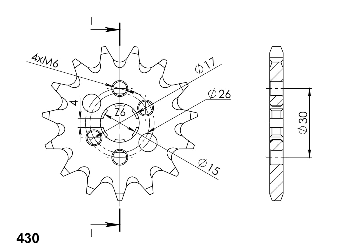 Pinion fata SUPERSPROX CST-252:12 12T, 420