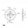 Pinion fata SUPERSPROX CST-253:14 14T, 420