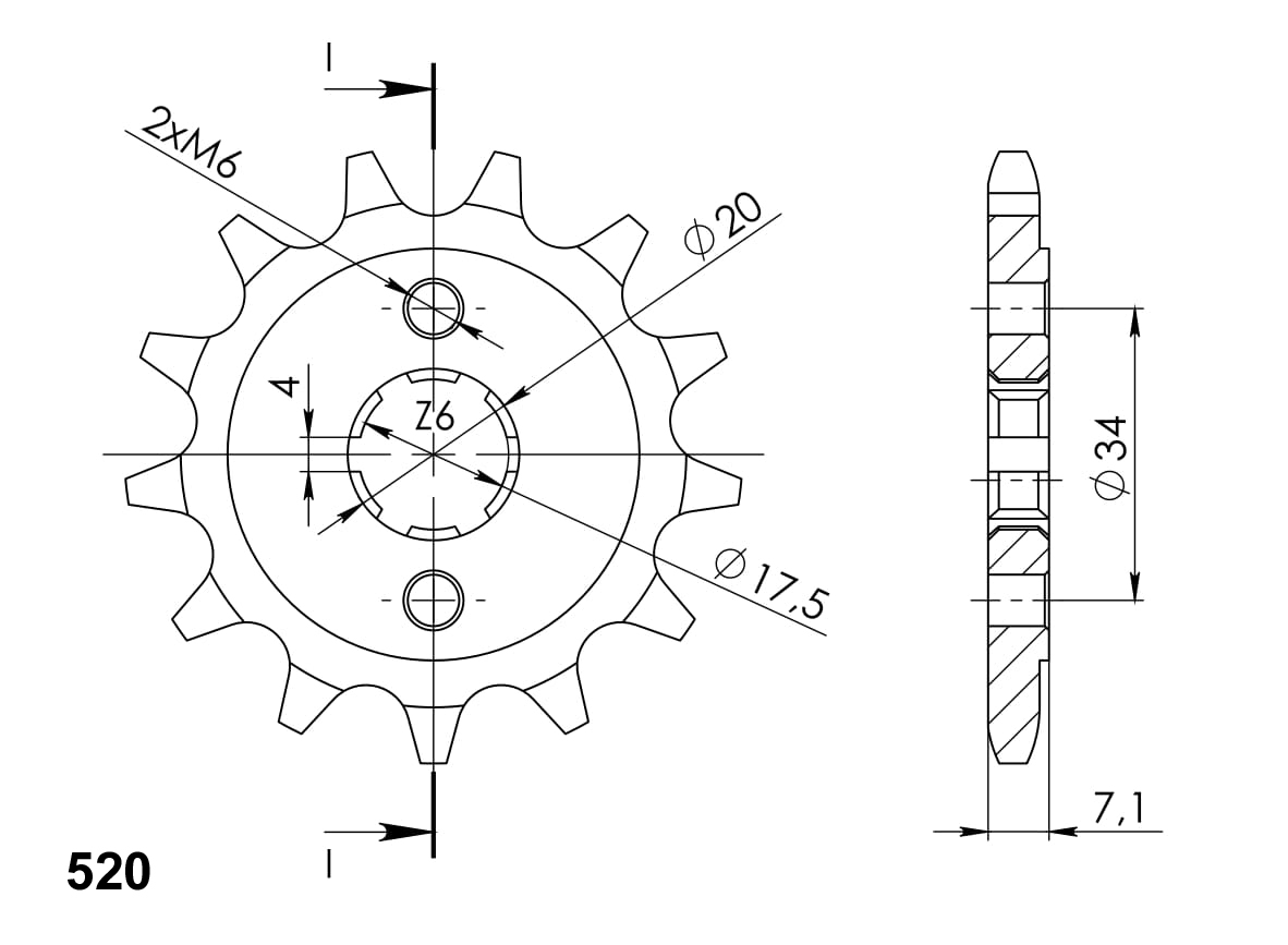 Pinion fata SUPERSPROX CST-266:12