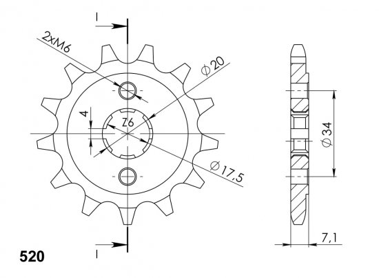 Pinion fata SUPERSPROX CST-266:12