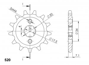 Pinion fata SUPERSPROX CST-266:12