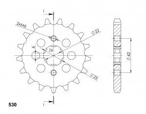 Pinion fata SUPERSPROX CST-278:15 15T, 530